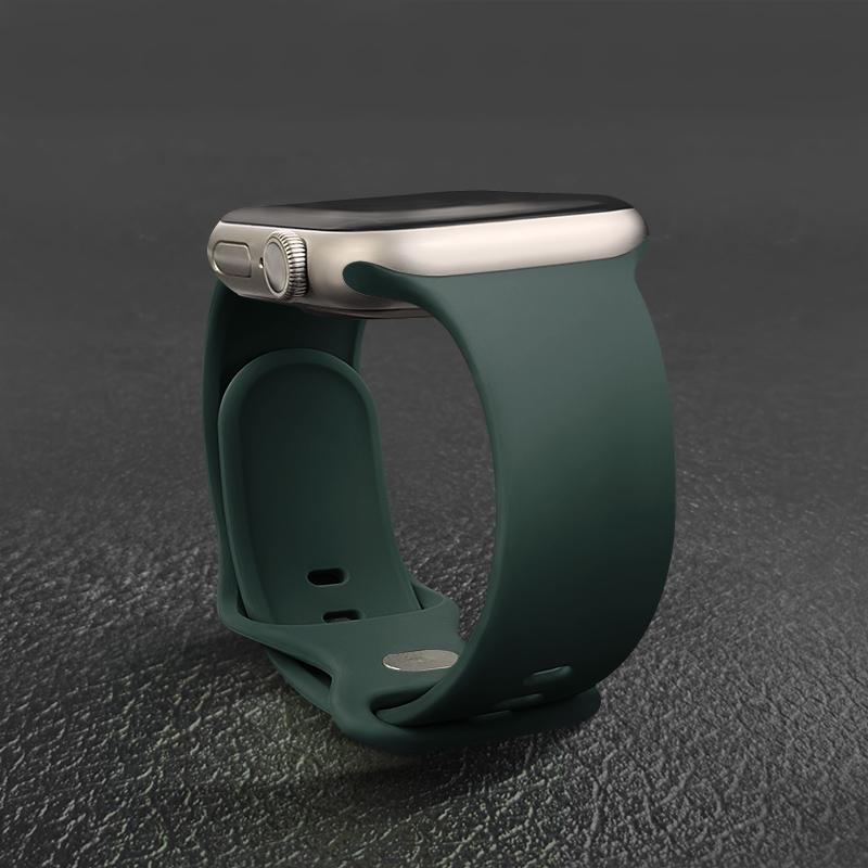 Sport Silicone Strap For Apple Watch Bands 44mm 46mm 42mm 45mm 41mm 49 40mm Correa Bracelet iWatch series 10 11 9 8 7 ultra 3 SE