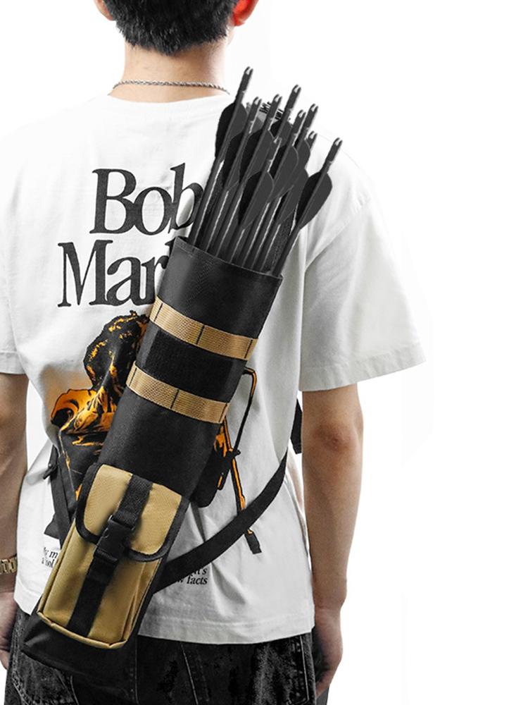 Archery Quiver with Molle System Pocket Lightweight Arrow Holder Multi-Function Adjustable Arrow Bag for Target Shooting Hunting