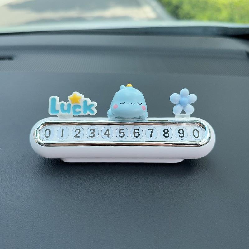 Cute Temporary Parking Phone Number Plate for Car Interior