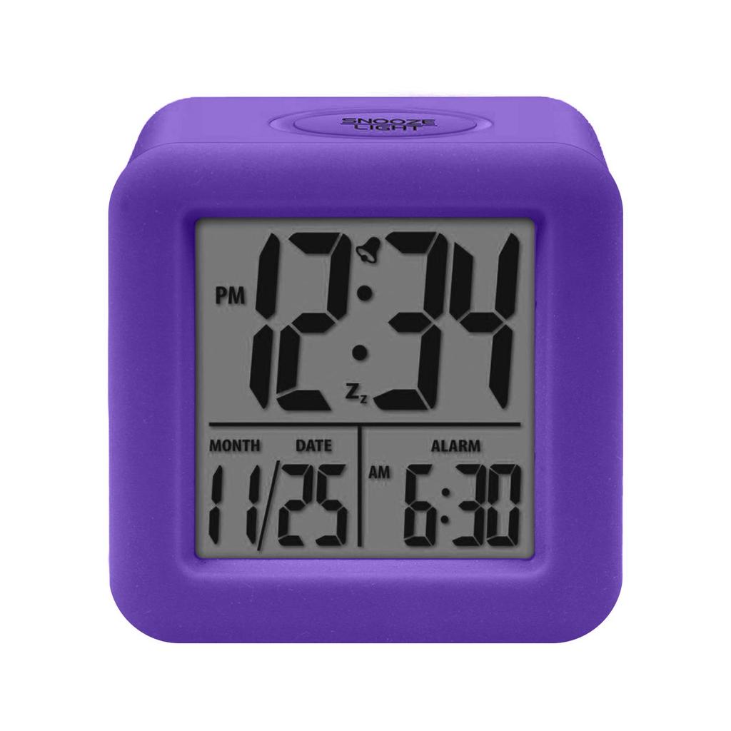 Equity By La Crosse Soft-Cube LCD Alarm Clock With Smart Light