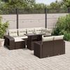 VidaXL Garden Furniture Set and Cushions 11 Pcs Brown Braided Resin 3274586