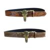 Western Engraved Leather Belt Adjustable Waistband Durable PU Material For Men Women Fashion Enthusiasts