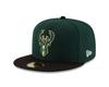 New Era Milwaukee Bucks 2 Tone Cap 59fifty 5950 Fitted Special Limited Edition