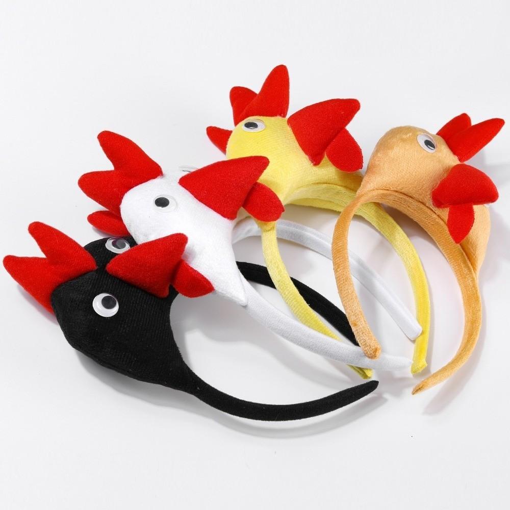 Cartoon Chicken Headband Funny Animal Hair Accessories Decorative Chick Headwear Festival
