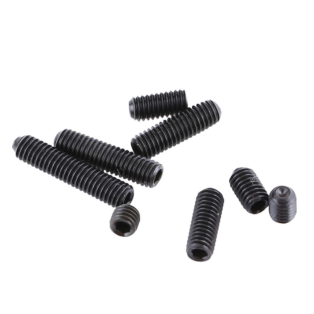200pcs M3 Black Carbon Steel Socket Cup Point Grub Set Screw Assortment