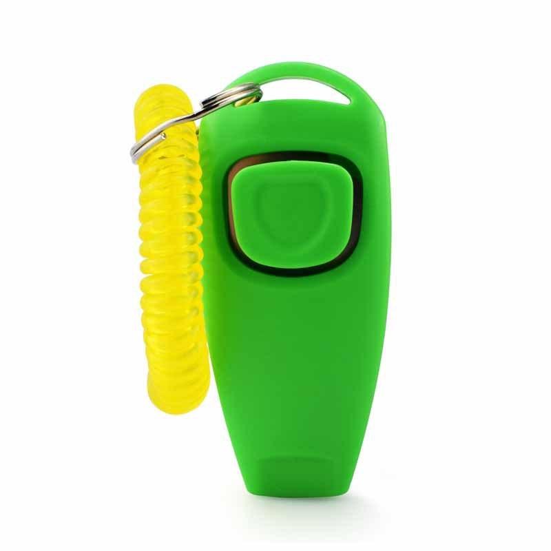2 in 1 Training Clicker Pet Clicker Dog Clicker Training Whistle Answer Card Pet Dog Trainer Assistive Key GXLYP04