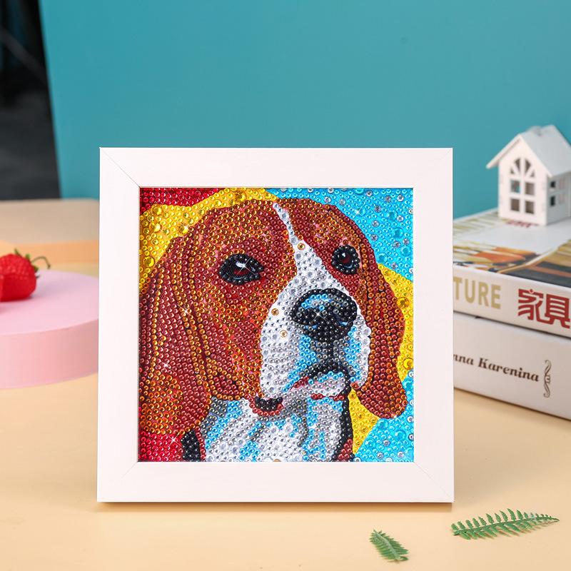 Kids Full Drill 5D Diamond Painting Kit, Cartoon Animal Handmade Diy Diamond Paste Decor Art