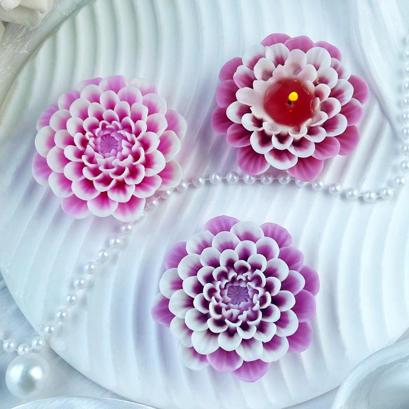 3D Flowers Aroma Candle Silicone Mold Flowers Shaped Handmade Soap Molds DIY Homemade Chocolate Candy Baking Tool