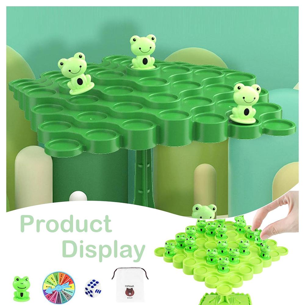 Montessori Math Toys Fun Frog Balance Tree Children Balancing Board Game Parent-child Interaction Tabletop Balance Game Toy Gift