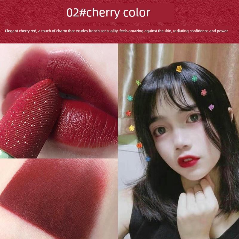 Pearlescent Gold Lipstick Matte Waterproof Non-Stick Cup Lipstick