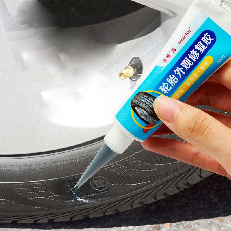 Tire Tyre Repairing Glue Car Motorcycle Bike Wheel Repairing Strong Rubber Glues Black Soft Rubber Wear-resistant Non-corrosive