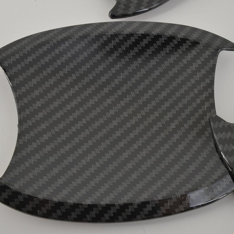 For Honda CR-V 2007-2011 Black Carbon Fiber Pattern Door Bowl Cover Bezel Trim CRV 2008 2009 2010