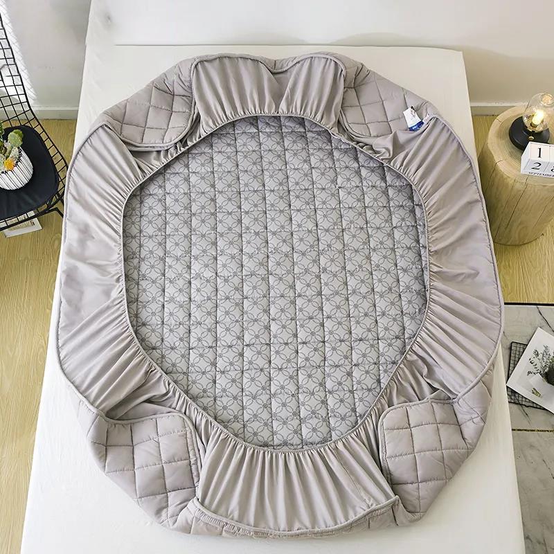 Vanntett vattert madrasstrekk i ett stykke elastisk pustende sengeteppetrekk Madrassbeskyttelsestrekk Sklisikkert støvtrekk