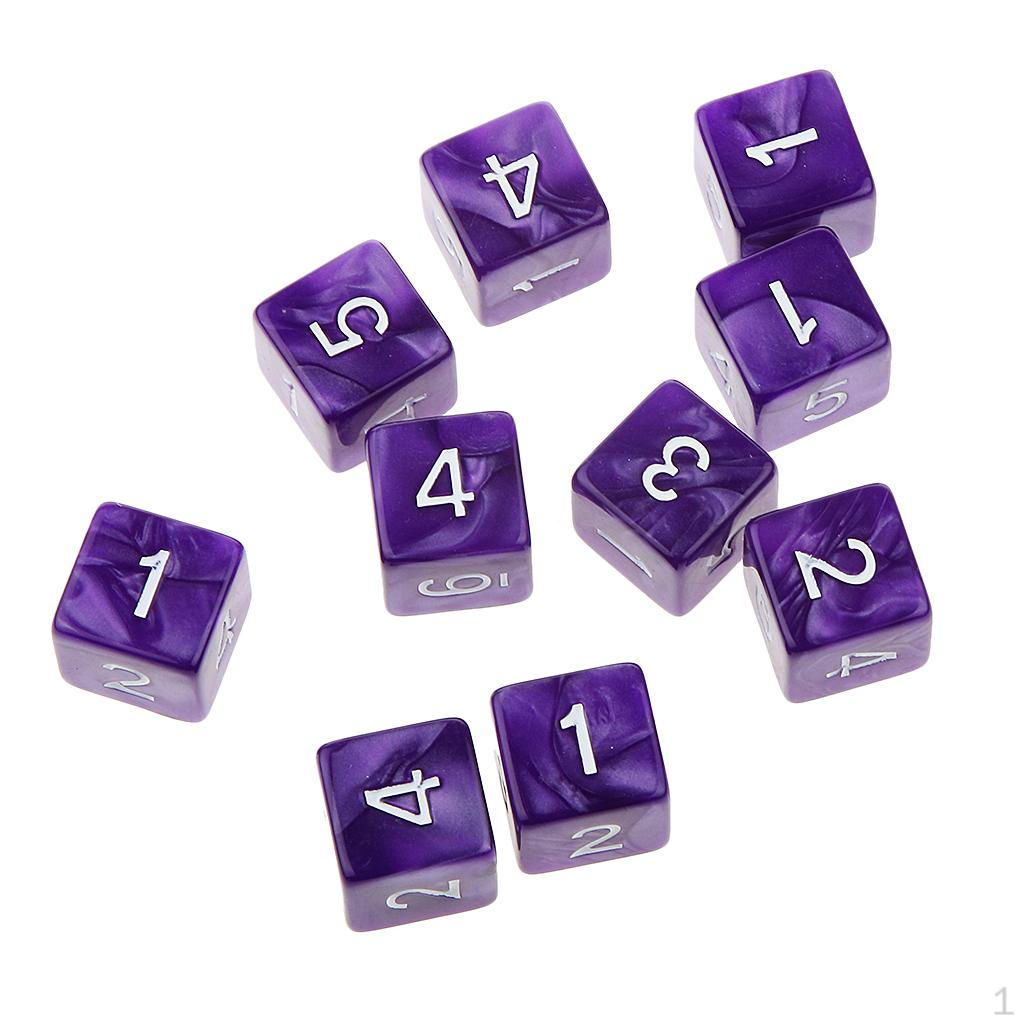 10pcs Six Sided Dice D6 Playing RPG Party Games Dices