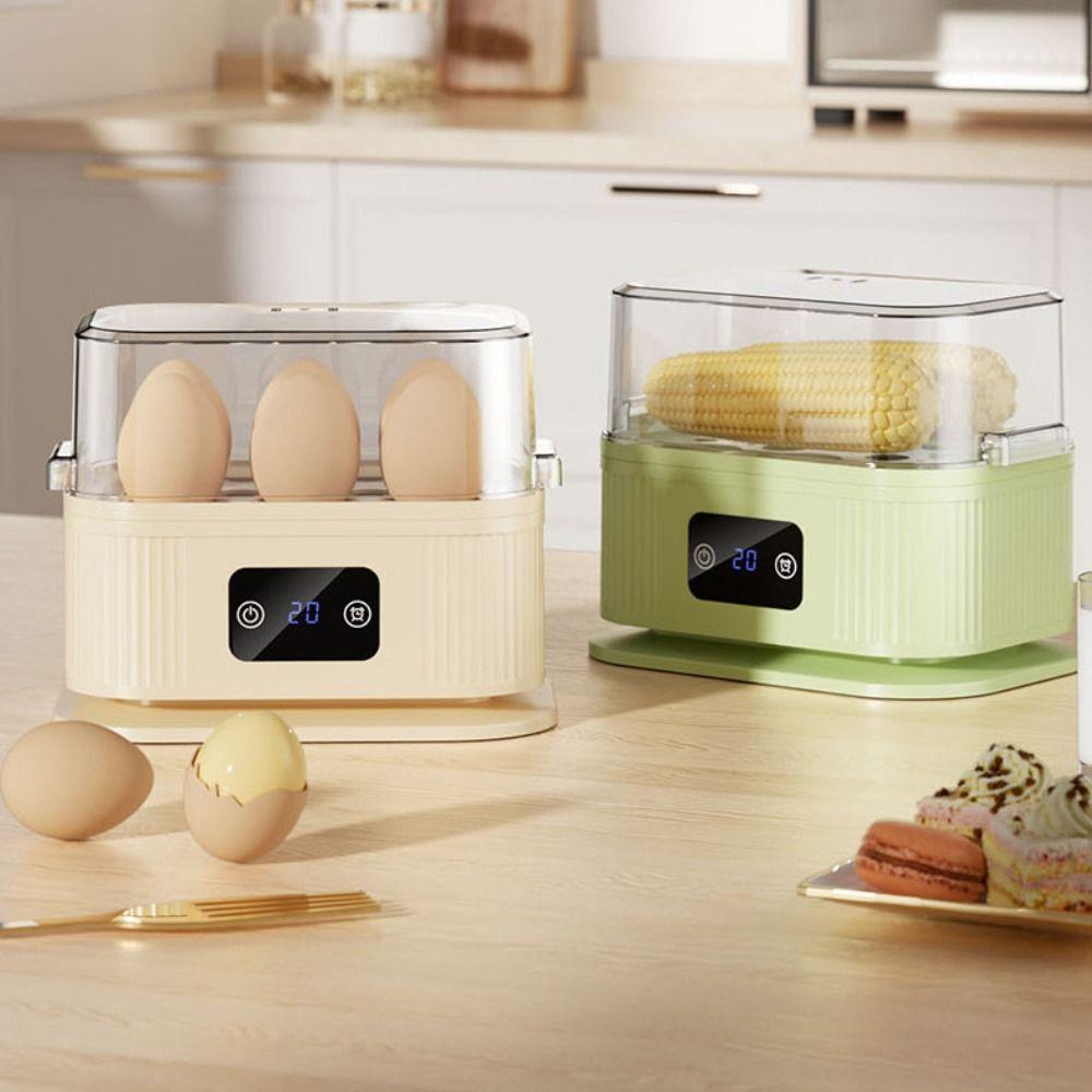 Multifunctional Egg Steamer 6 Adjustable Time Setting Egg Cooker Premium Boiled Machine Breakfast