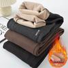 Cozy Fleece-Lined Harem Pants: Stylish, Warm & Loose Fit for Autumn/Winter. Ideal for Middle-Aged & Elderly.