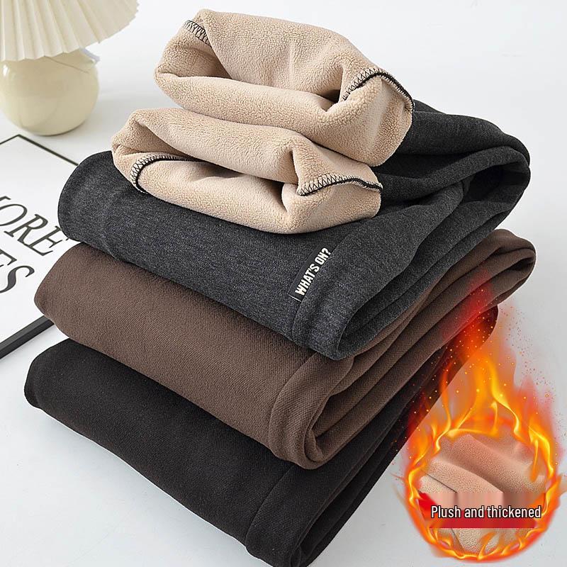 Cozy Fleece-Lined Harem Pants: Stylish, Warm & Loose Fit for Autumn/Winter. Ideal for Middle-Aged & Elderly.