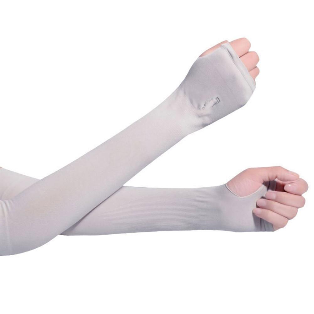 1 Pair Ice Silk Cooling Arm Sleeves Summer Sun Protective Outdoor Cycling Running Fishing Driving Arm Covers