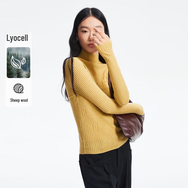 

VEROMODA Women s Elegant Wool-Blend High-Neck Knit Top S