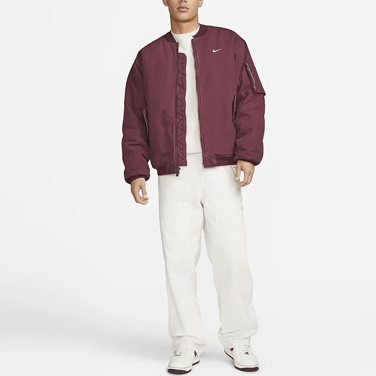 Nike Einfarbige, langärmlige Jacke mit Logo für Herren, Oberbekleidung, Rot, DX0681-681