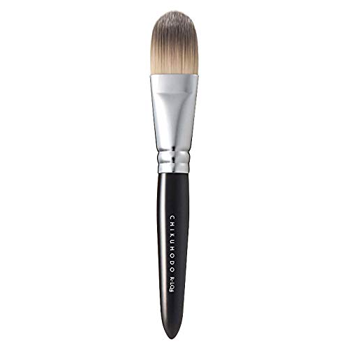 

Kumano Makeup Brush (Makeup Brush) Chikuhodo Regular Series Liquid Brush, PBT (Synthetic Fiber), R-LQ4, Black Line