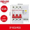 Delixi DZ47SLE 3-Phase Earth Leakage Circuit Breaker with 3P Protection, 380V