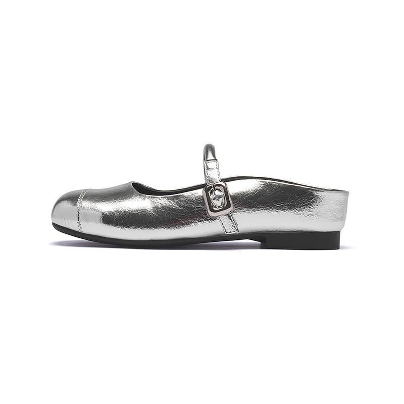 Augustine bag head half slippers summer new light mouth silver sandals beautiful matching skirt