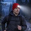 Hands Free LED Hat for Daily Life Knitted with Detachable Light Rechargeable Warm Winter Cap Outdoor Sports Built in Flashlight Safety Illumination