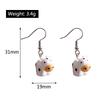 Cute Resin 3D Cow Earrings for Women Girls Cartoon Animal Dangle Earrings Party Holiday Jewelry Gift
