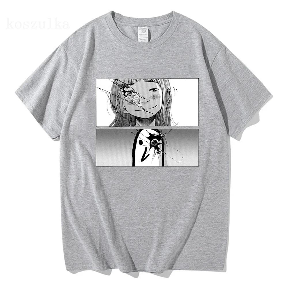 Summer men's anime-related Oyasumi- Punpun cartoon character pattern printed T-shirt, high-quality pure cotton streetwear