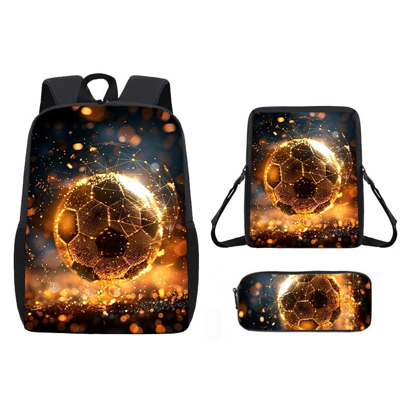 Football Football Printed Children'S Student School Bag 17 Inch Elementary School Light Backpack