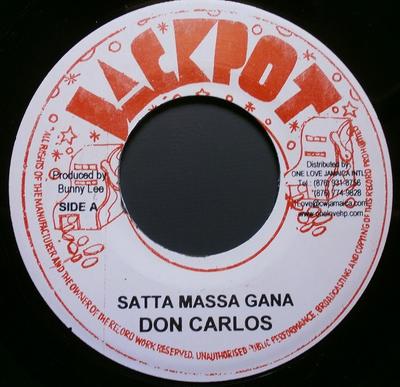 7inch Record DON CARLOS  Satta Massa Gana NONE Jackpot 2007 Jamaica Reggae Ska  Dub Used