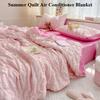 Summer Quilt Blanket For Single Double Queen Soft Skin-Friendly Quilt Soft Breathable Comfortable Air Conditioning Comforter