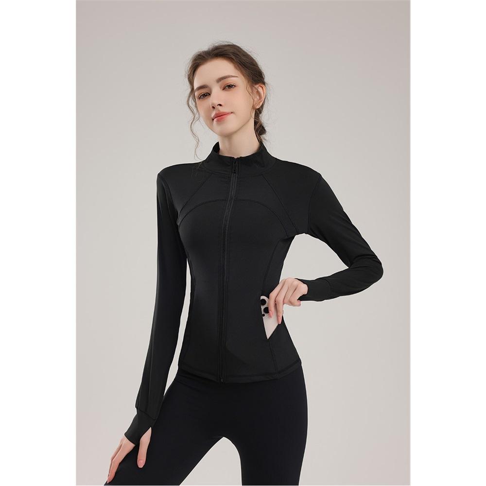 New Sports Jacket For Women With Nude Feeling, Slim Fit And Slimming, Zipper Yoga Suit, Long Sleeved Outdoor Running And Jumping Exercise Fitness Top