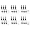 36Pc Stainless Steel Pourers,Speed Pourer, Liquor Bottle Pourers And Vinegar Tapered Stopper Spout,With Sealed Dust Caps