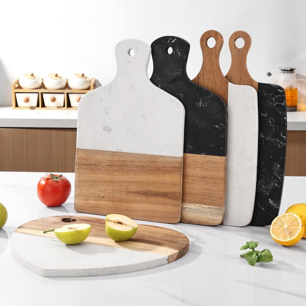 Heat-resistant Marble Wood Cutting Boards Mold-resistant Fruit Plate Preparing The Ingredients