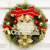 Christmas Wreath Merry Christmas Front Door Ornament Wall Artificial Pine Garland for Party DGreenr