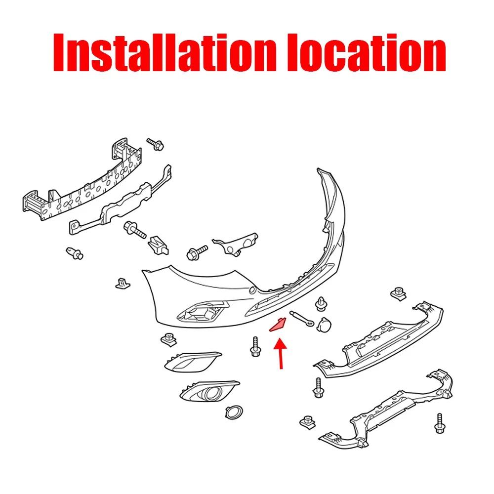 2x Für Mazda 3 Axela 2014 2015 2016 BHN1-50-101 BHN1-50-102 Auto Vorderen Stoßfänger Abdeckkappe Unteren Kühlergrill Dreieck Trim Zughaken kappen