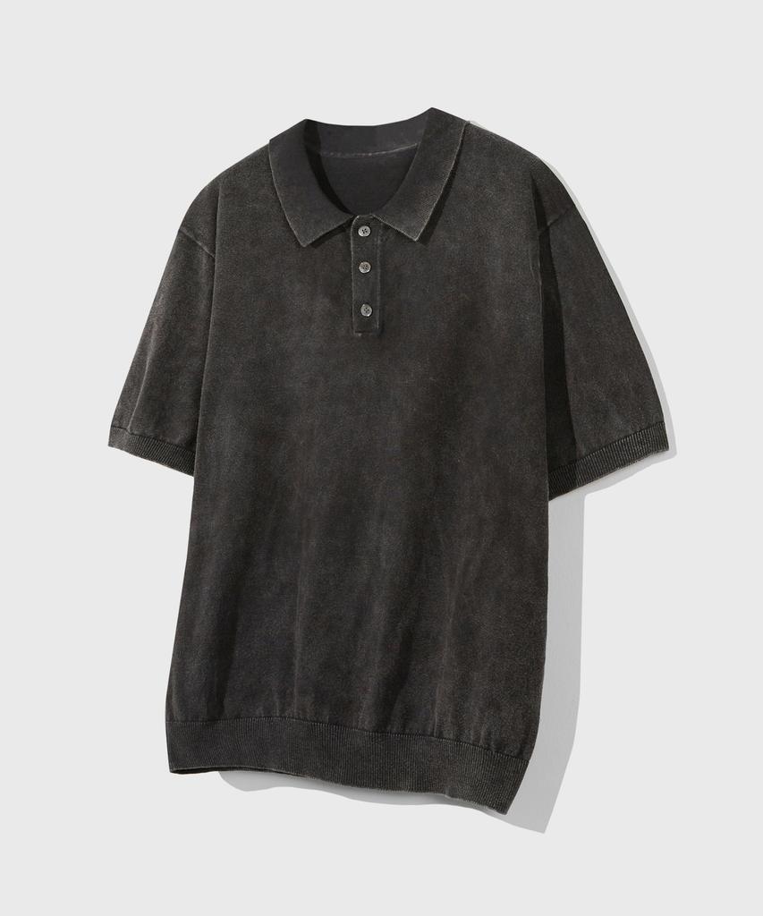 KIIMUIR Garment-Dyed Collar Half Knit_4 Color
