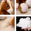 With Mane Sitting Foal Plush Doll Long Tail Cartoon Horse Stuffed Toy Horse Plush Toys  Children