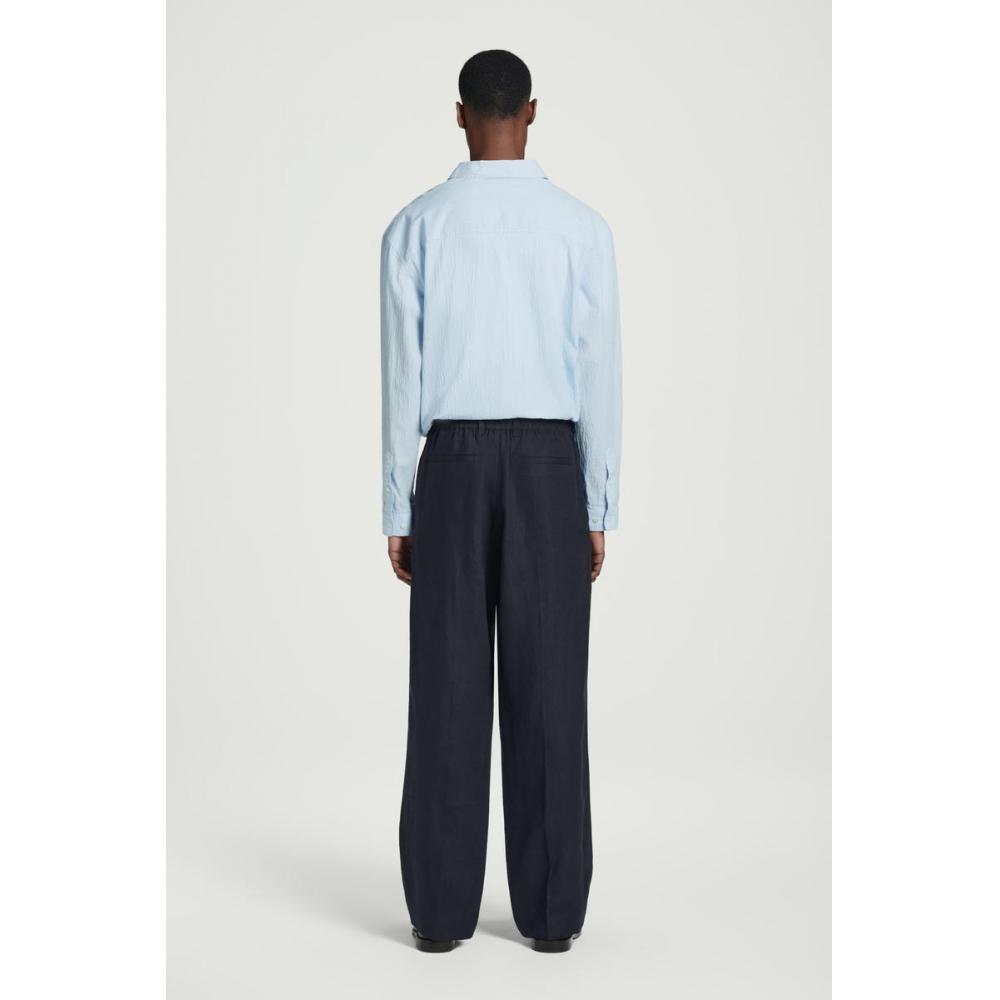 Cos Japan Elastic Linen Straight Leg Pants