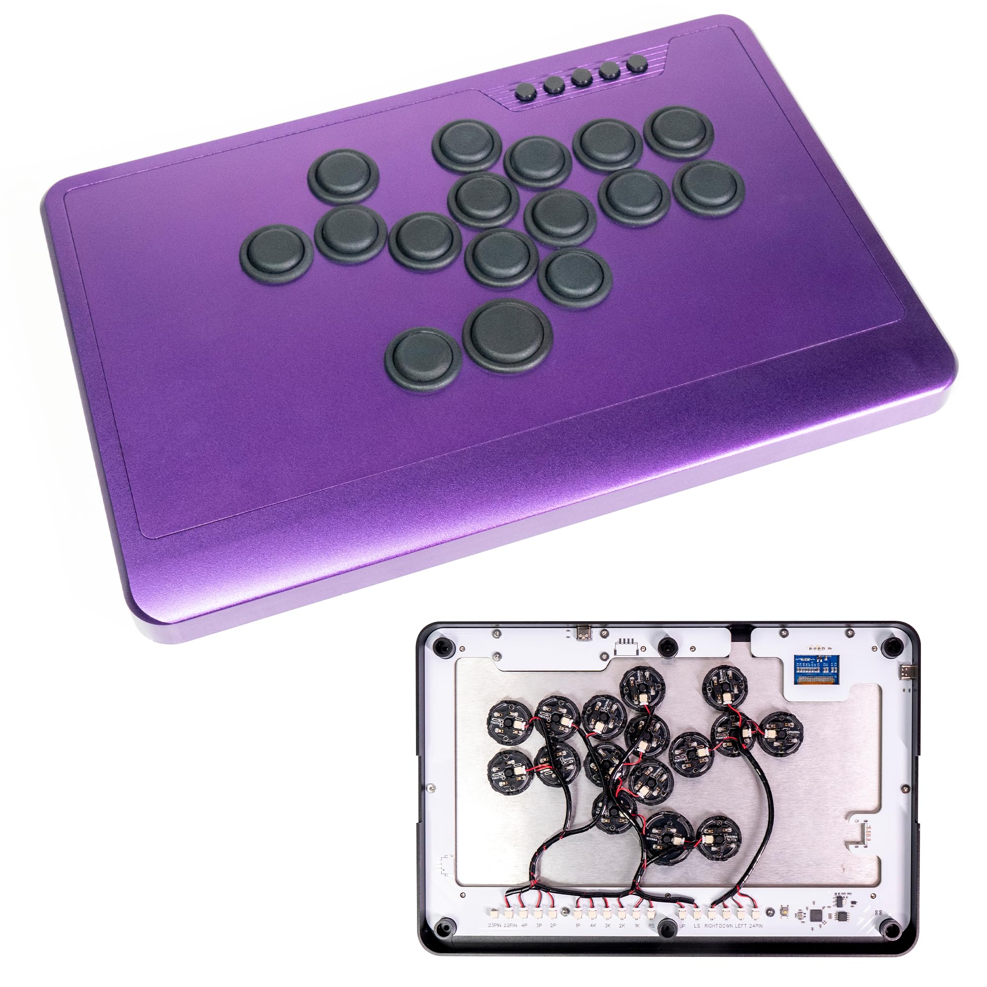 

TIKITAKA FTG Elite Леверлес Супер Швидка Активація Алюмінієвий Сплав Акрил Зимовий Морозний Флагман Високо Для Контролера Switch2, Вал 0,5 мм, Рама, фіолетовий