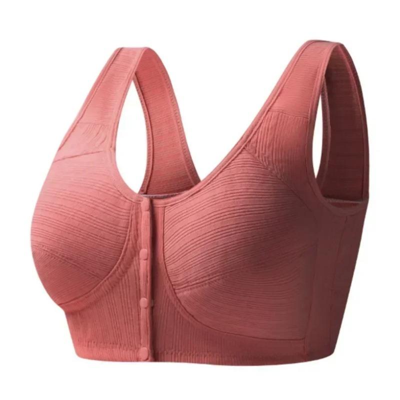 Reggiseni in Cotone con Coppa Cerniera Frontale Intimo per Donne di Mezza Età e Anziane Tipo Gilet Sottile Senza Ferretto Nuovo Reggiseno Taglie Forti Nuovo Filettato