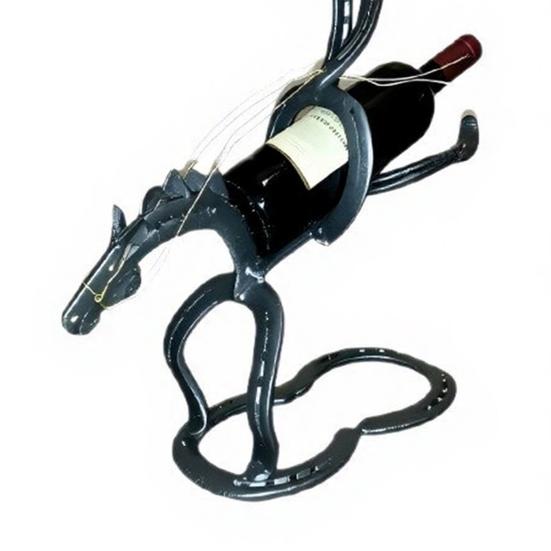 Portabottiglie da Vino Divertente Rastrelliera da Tavolo per Vino in Metallo Espositore Decorativo per Bottiglie per Bar Bancone Cucina Ingresso Soggiorno