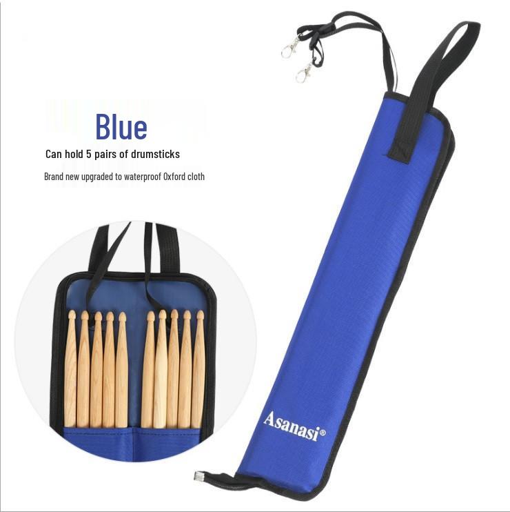

Colorful Portable Drumstick Bag: Holds 5 Pairs, Waterproof, Multi-Color Design, Includes Brush and Hammer Slots