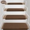 Non-Slip 13-Piece Stair Treads, 55x20cm Carpet Mats, Anti-Skid Floor Step Pads, Indoor Staircase Rug Grippers for Wooden Steps