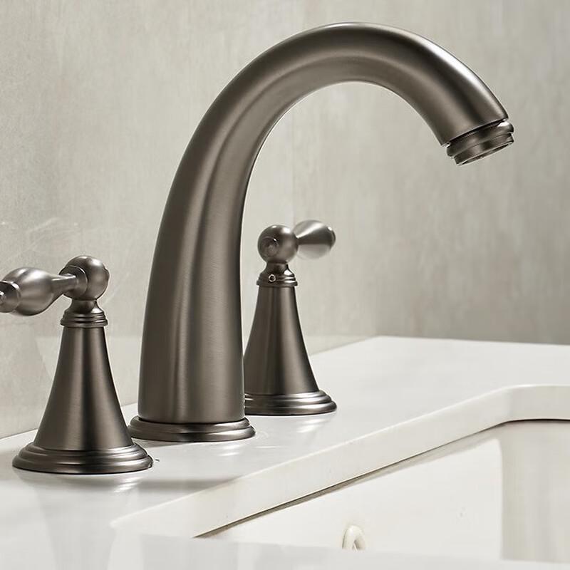 MDNG Black 3-Hole Basin Faucet Set