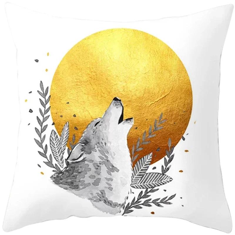 Summer Yellow Pineapple Leaf Print Pillow Case Home Decor 100% Polyester Throw Pillow Cover for Sofa Funda Cojin 45*45 Cushions