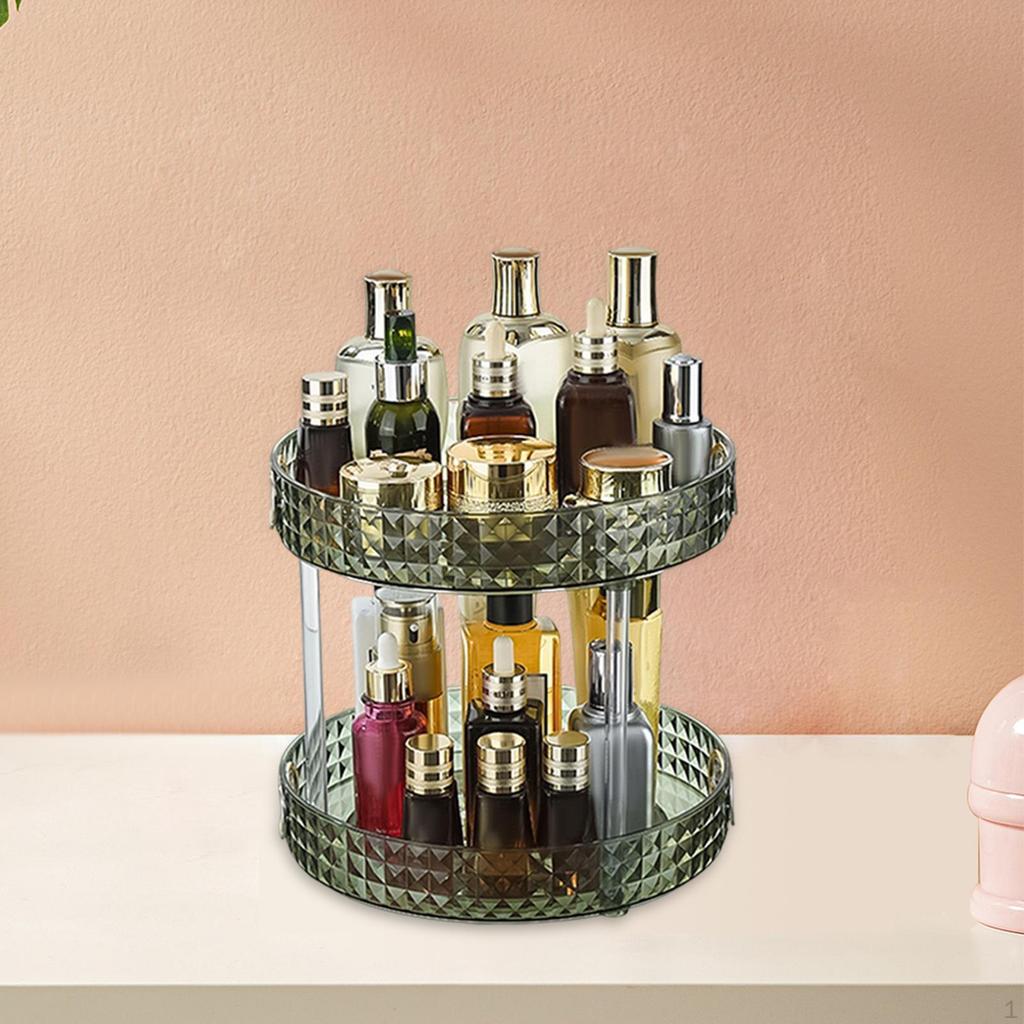 Cosmetic Storage Rack Condiment Tray Vanity Makeup Organizer Desktop Perfume for