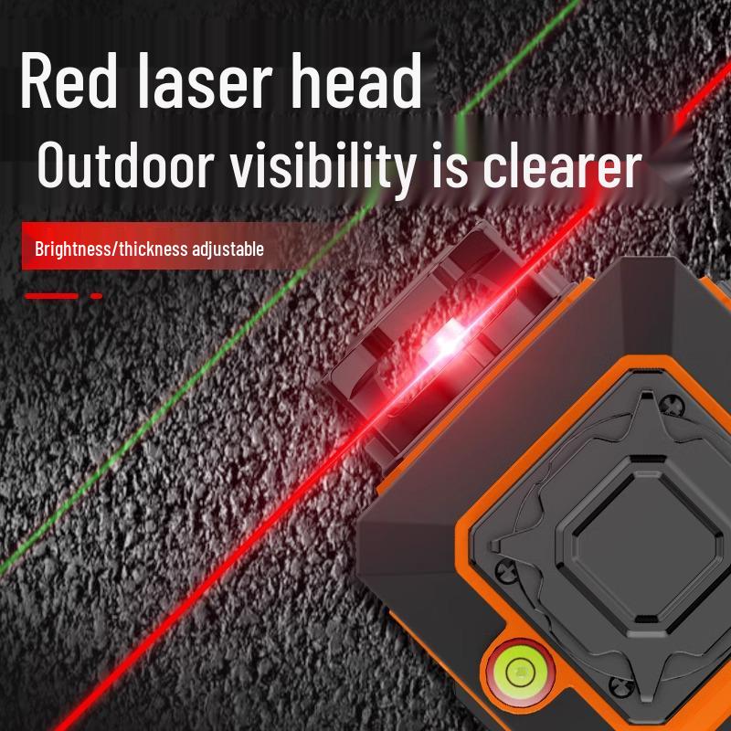 Nível Laser Infravermelho Automático de Alta Precisão de 12 Linhas para Uso Interno/Externo